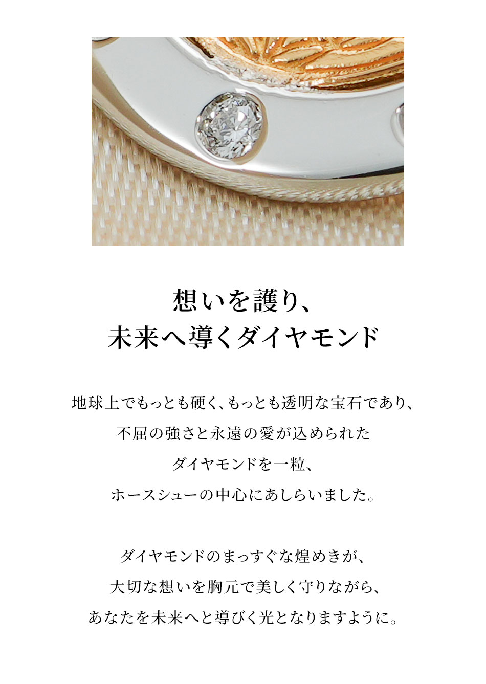 【招福堂】Horseshoe Amulet『ラッキーブルーム』ツインチャームネックレス