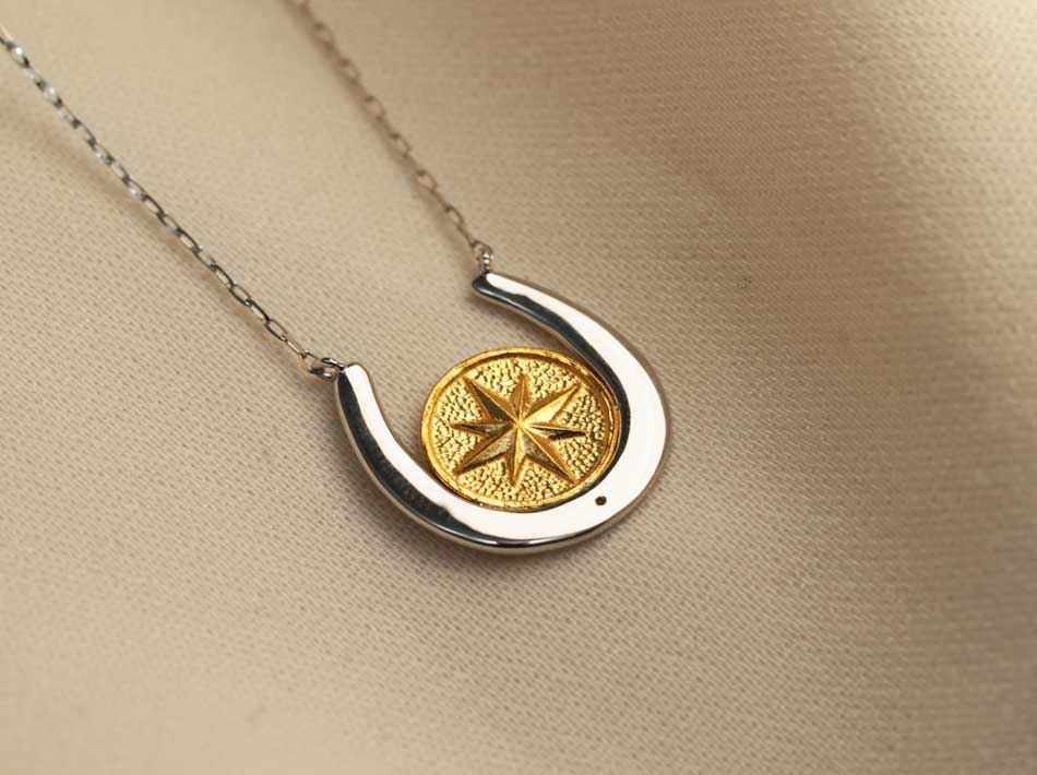 幸運のシンボル「馬蹄・蹄鉄・ホースシュー」のお守りネックレス